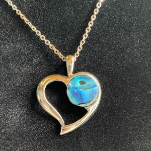 Wild Pearle Abalone Heart Love Necklace